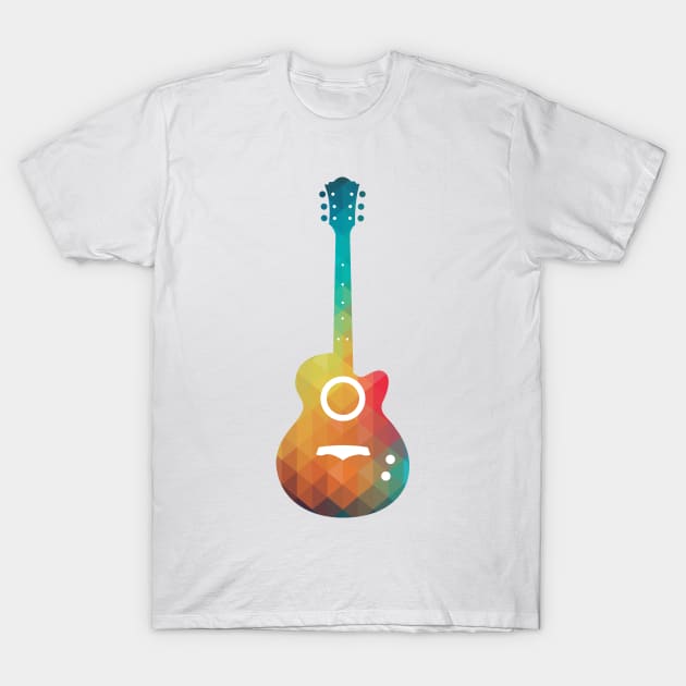 Rainbow electric guitar silhouette T-Shirt by AdiDsgn